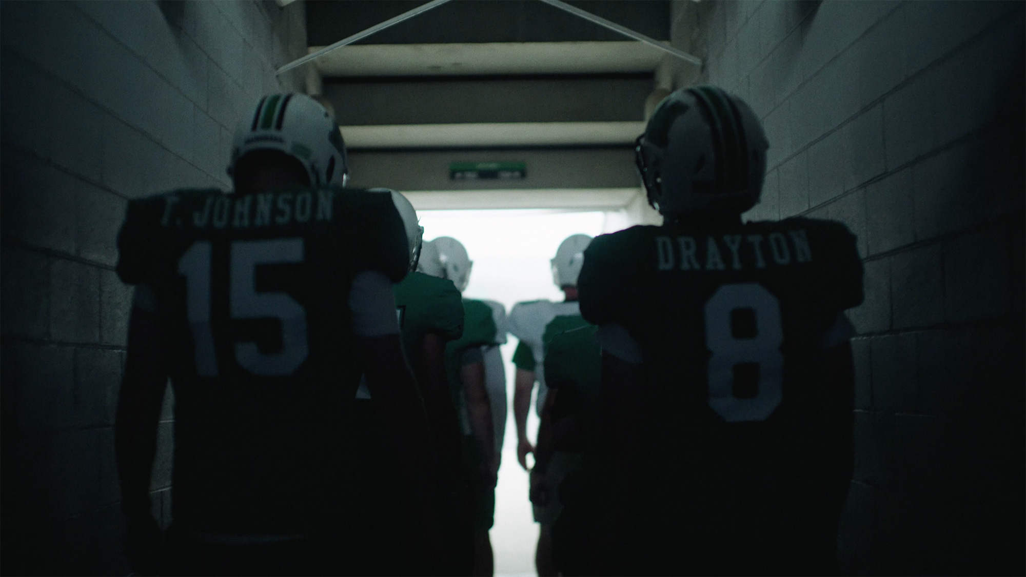 Marshall Football Players Exiting Tunnel